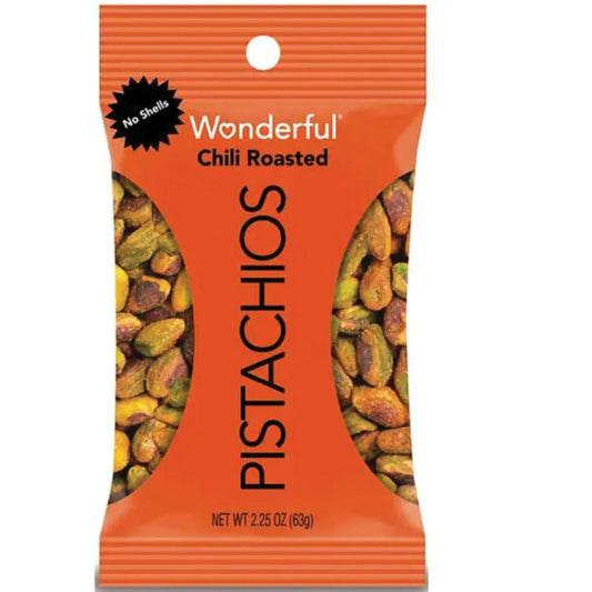 Paramount Farms Chili No Shell Wonderful Pistachios - Chili - 2.25 oz - 8 / Box