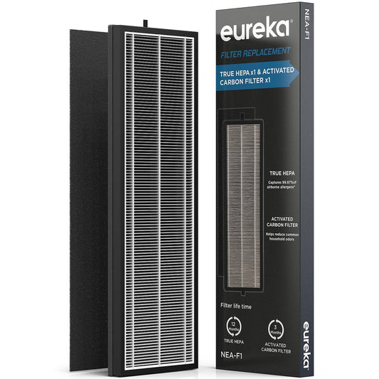 Eureka Air 3-in-1 Air Purifier Replacement Filter - HEPA - For Air Purifier - Remove Airborne Particles, Remove Dust, Remove Allergens, Remove Odor, Remove Gases - 99.97% Particle Removal Efficiency P