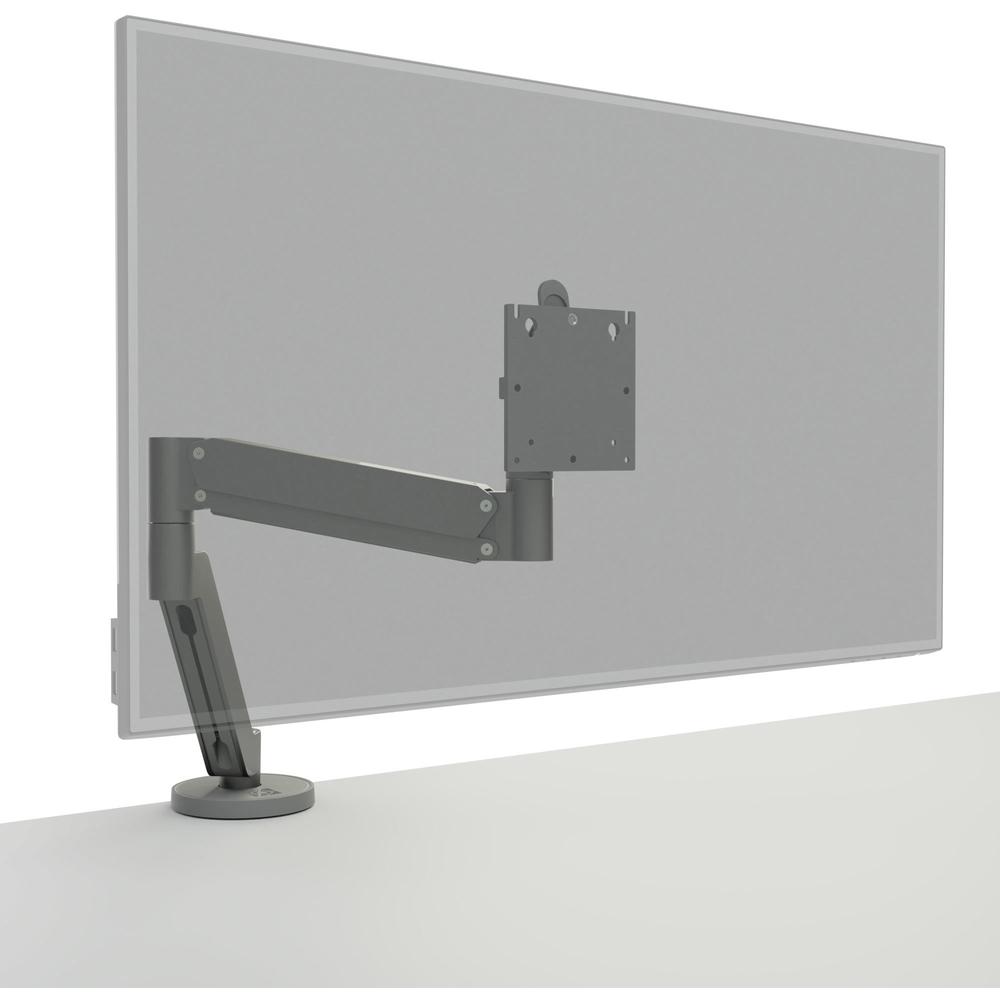 Chief Koncis Single Arm Desk Mount - For Displays 10-32" - Silver - Height Adjustable - 1 Display(s) Supported - 32" Screen Support - 15 lb Load Capacity - 75 x 75, 100 x 100 - 1 Each