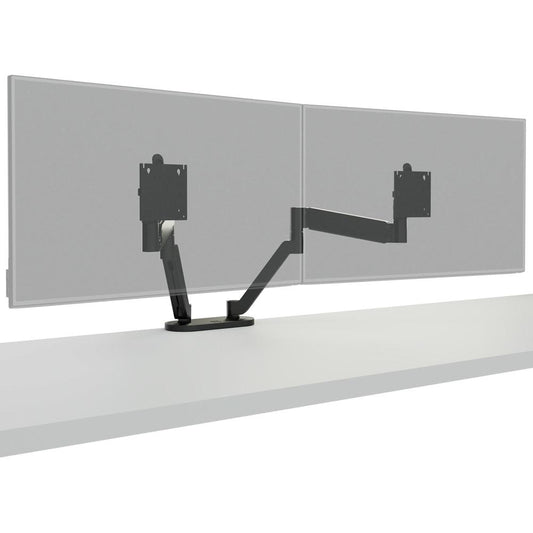 Chief Koncis Dual Display Monitor Arm - For Displays 10-32" - Black - Height Adjustable - 2 Display(s) Supported - 32" Screen Support - 30 lb Load Capacity - 100 x 100, 75 x 75 - 1 Each