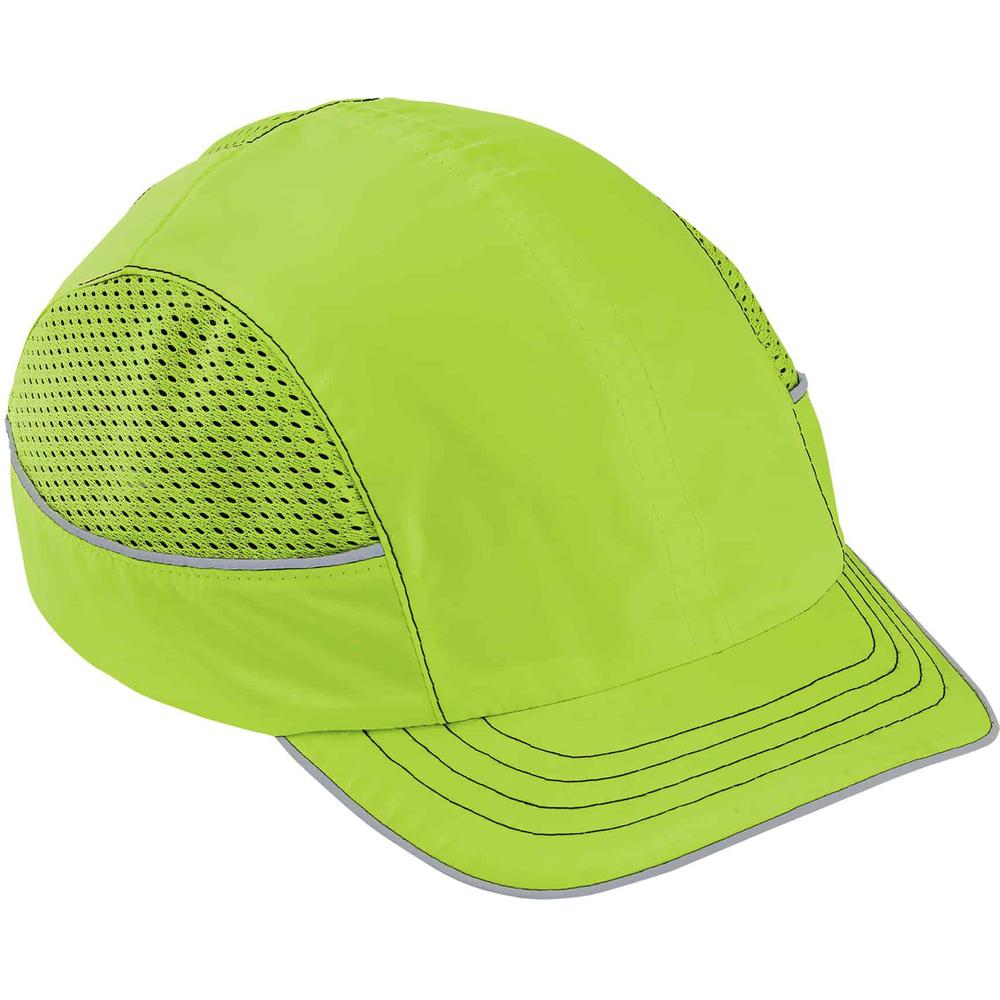 Skullerz 8950 Bump Cap Hat - Recommended for: Industrial, Mechanic, Factory, Home, Baggage Handling - Short Size - Bump, Scrape, Head Protection - Lime - Comfortable, Impact Resistant, Machine Washabl