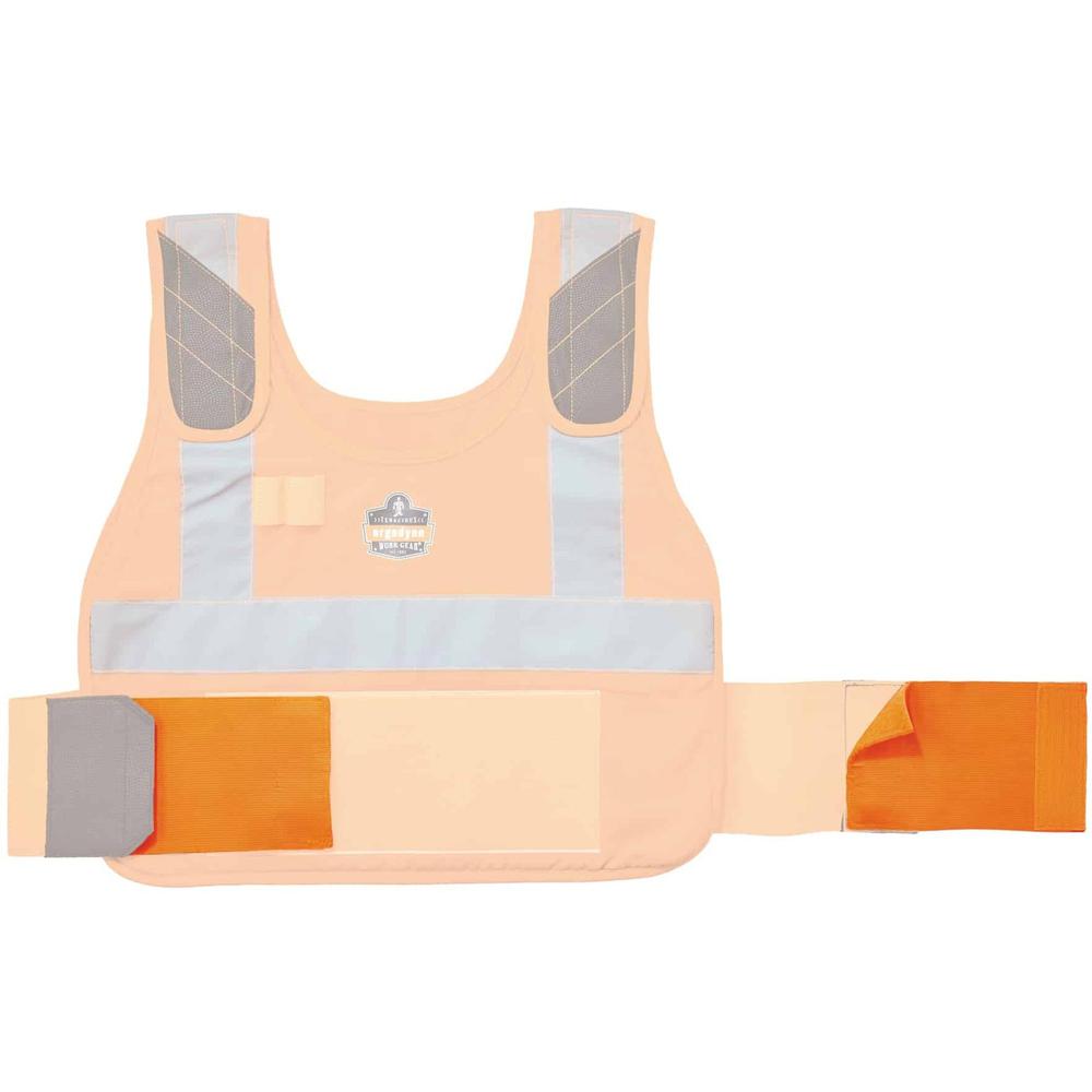 Chill-Its 6240 Phase Change Cooling Vest Elastic Extenders - 3.5" Length - 1 Each - Orange - Elastic