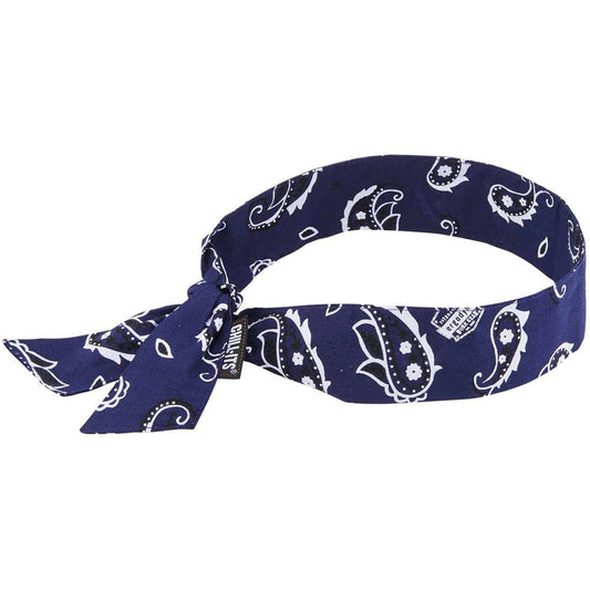 Chill-Its 6700 Cooling Bandana - 24 / Carton - Blue - Cotton, Polymer