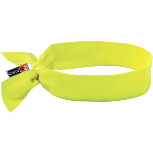 Chill-Its FR Evaporative Cooling Bandana - 6 / Carton - Yellow - Acrylic, Polymer, Cotton, Fabric