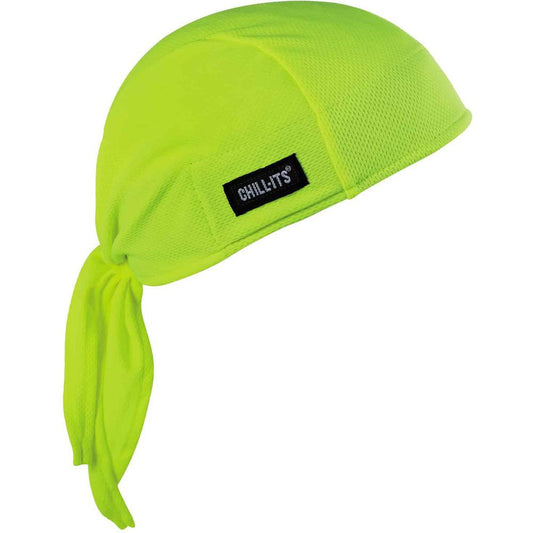 Chill-Its High-Performance Bandana Do Rag - 6 / Carton - Yellow - Fabric