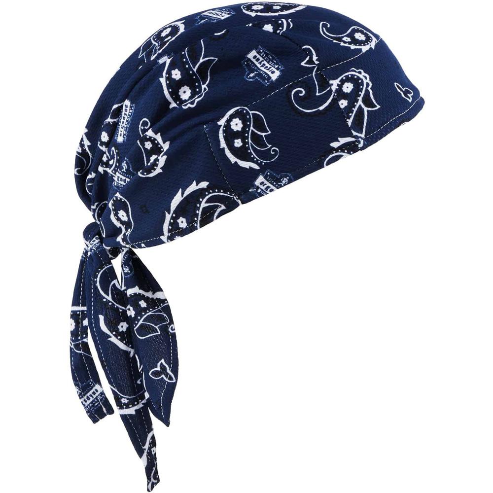 Chill-Its High-Performance Bandana Do Rag - 6 / Carton - Blue - Fabric