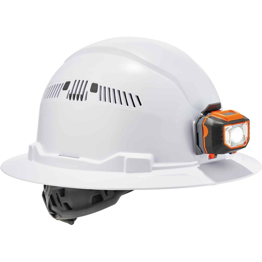 Skullerz 8973LED Full Brim Hard Hat - Recommended for: Construction, Utility, Oil & Gas, Construction, Forestry, Mining, General Purpose - Moisture, Odor, Sun, Rain, Eye, Overhead Falling Objects, Hea