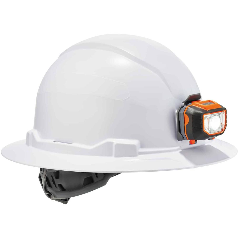 Skullerz 8971LED Full Brim Hard Hat - Recommended for: Construction, Utility, Oil & Gas, Construction, Forestry, Mining, General Purpose - Moisture, Odor, Sun, Eye, Overhead Falling Objects, Head, Rai