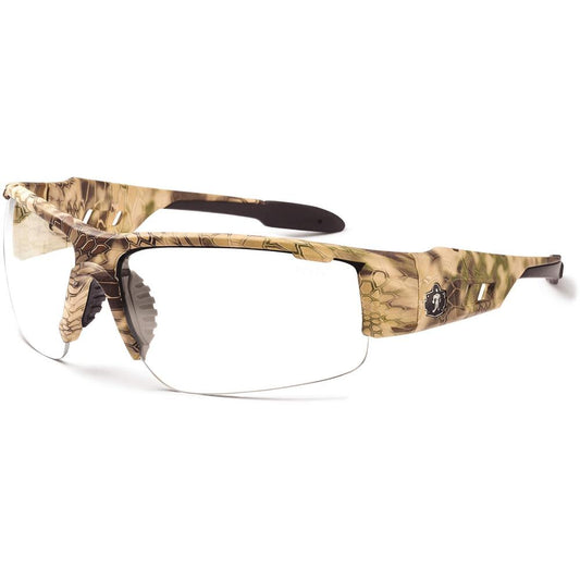 Skullerz Dagr AF Clear Safety Glasses - Recommended for: Sport, Shooting, Boating, Hunting, Fishing, Skiing, Construction, Landscaping, Carpentry - UVA, UVB, UVC, Debris, Dust, Fog Protection - Clear