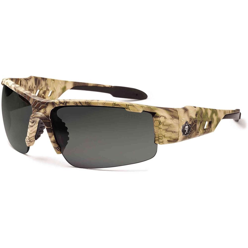 Skullerz Dagr PZ Smoke Safety Glasses - Recommended for: Sport, Shooting, Boating, Hunting, Fishing, Skiing, Construction, Landscaping, Carpentry - UVA, UVB, UVC, Debris, Dust Protection - Smoke Lens