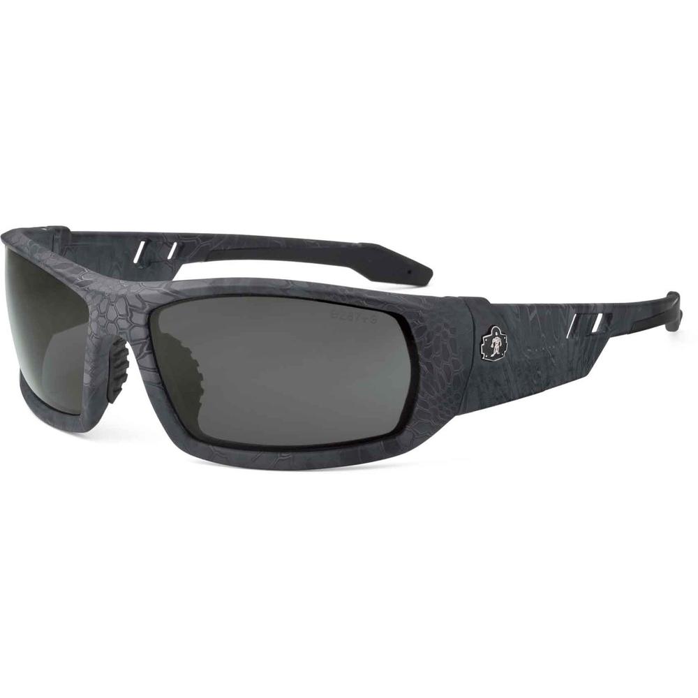 Skullerz Odin Smoke Lens Safety Glasses - Recommended for: Sport, Shooting, Boating, Hunting, Fishing, Skiing, Construction, Landscaping, Carpentry - UVA, UVB, UVC, Debris, Dust Protection - Smoke Len