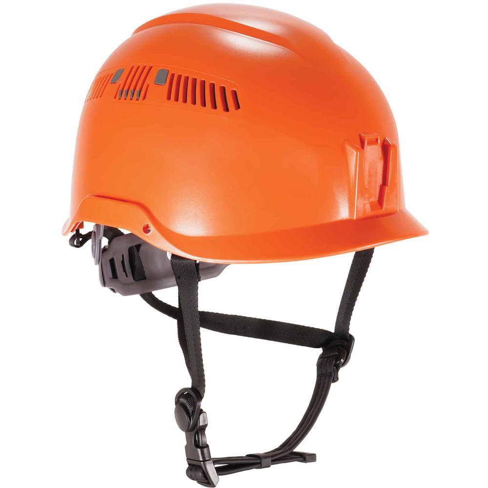 Skullerz 8975 Class C Safety Helmet - Recommended for: Construction, Utility, Oil & Gas, Forestry, Mining, General Purpose, Climbing - Impact, Odor, Eye, Overhead Falling Objects, Head Protection - Or