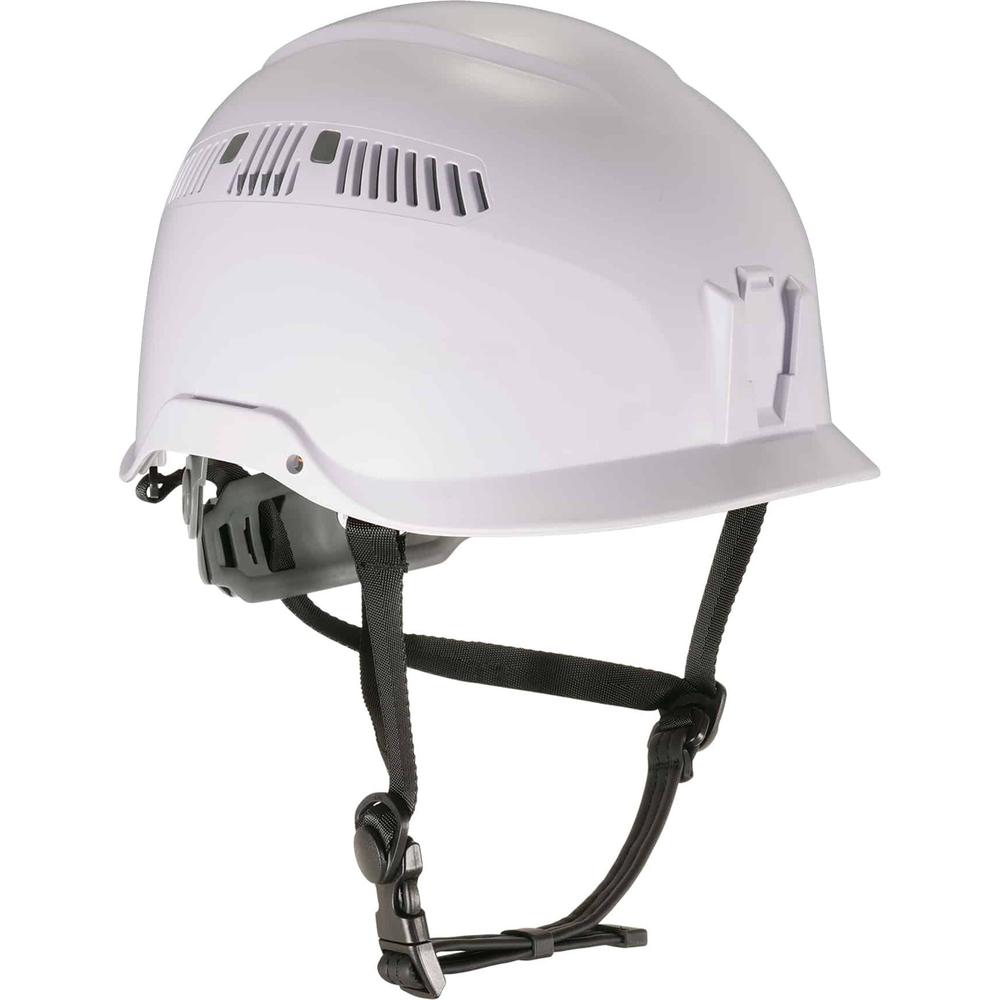 Skullerz 8975 Class C Safety Helmet - Recommended for: Construction, Utility, Oil & Gas, Forestry, Mining, General Purpose, Climbing - Impact, Odor, Eye, Overhead Falling Objects, Head Protection - Wh