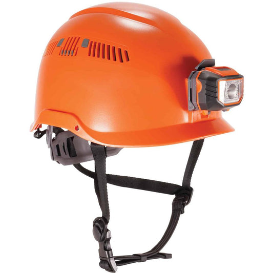 Skullerz 8975LED Class C Safety Helmet - Recommended for: Construction, Utility, Oil & Gas, Forestry, Mining, General Purpose, Climbing - Impact, Odor, Eye, Overhead Falling Objects, Head Protection -