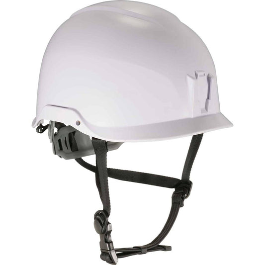 Skullerz 8974 Class E Safety Helmet - Recommended for: Construction, Utility, Oil & Gas, Forestry, Mining, General Purpose, Climbing - Impact, Odor, Eye, Overhead Falling Objects, Head Protection - Wh