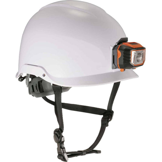 Skullerz 8974LED Class E Safety Helmet - Recommended for: Construction, Utility, Oil & Gas, Forestry, Mining, General Purpose, Climbing - Impact, Odor, Eye, Overhead Falling Objects, Heat Protection -