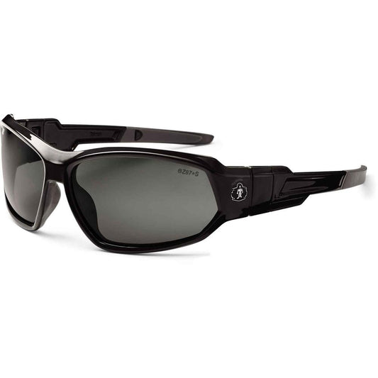 Skullerz Loki PZ Smoke Safety Glasses - Black Frame/Smoke Lens