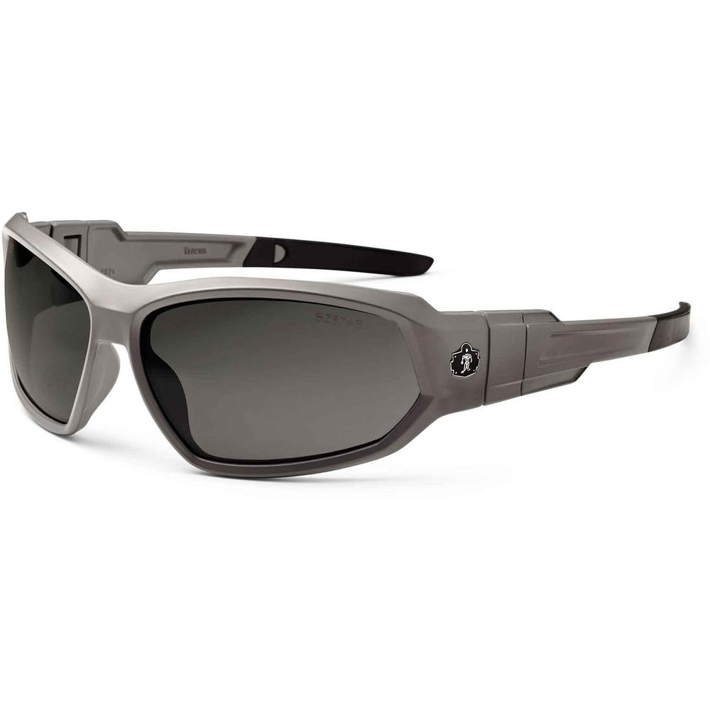 Skullerz Loki AF Clear Safety Glasses - Matte Gray Frame/Smoke Lens