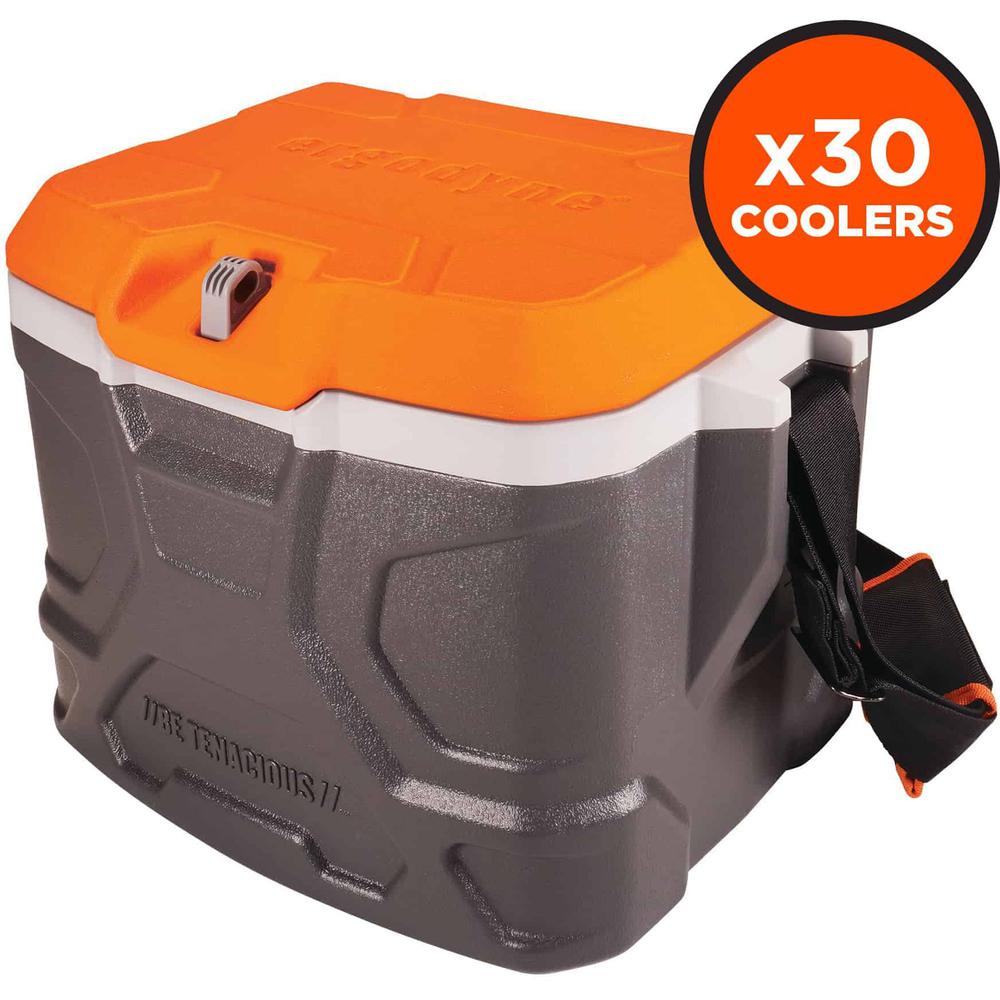 Chill-Its 5170 Industrial Hard Sided Cooler - 4.25 gal - 18 Can Support - Orange, Gray - Fabric