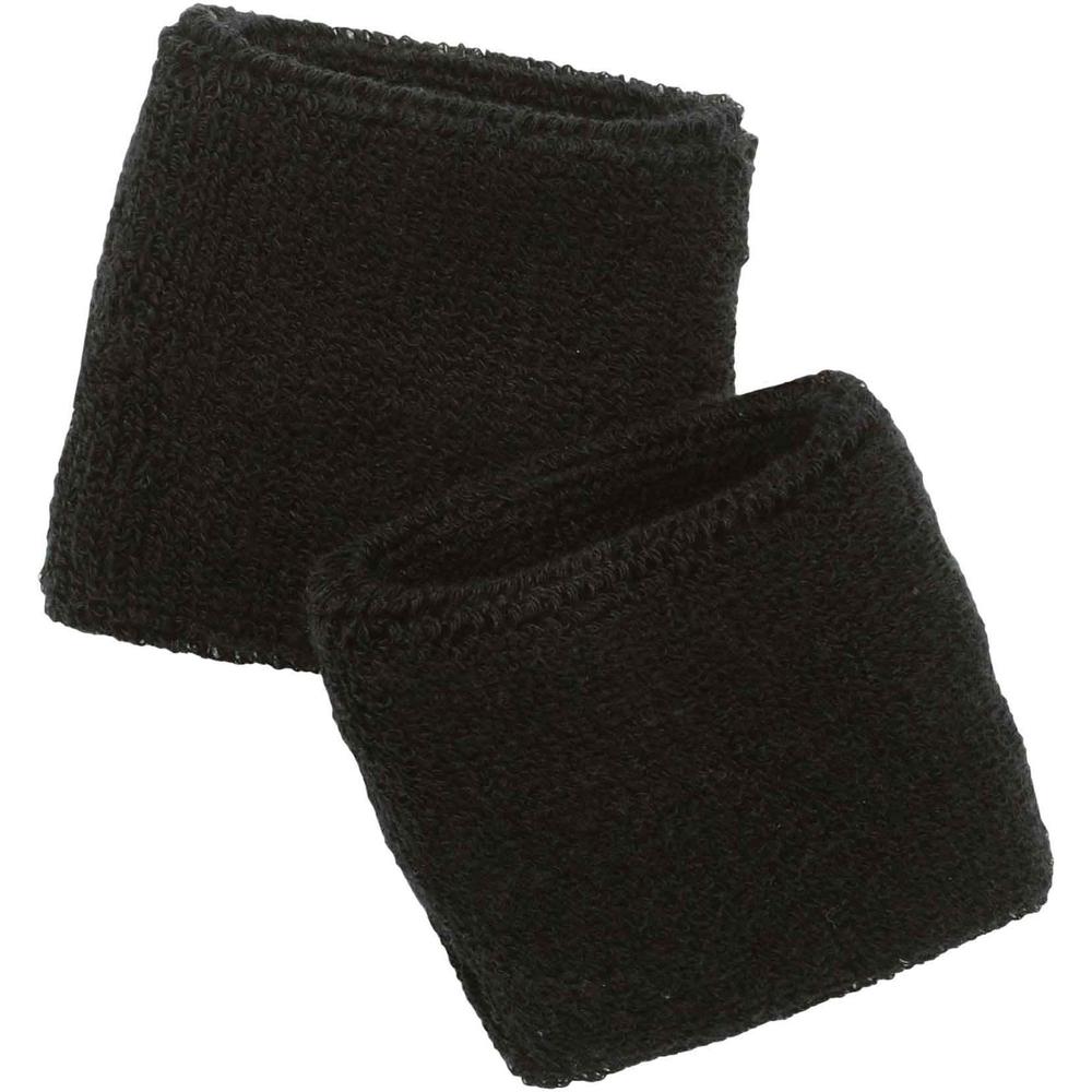 Chill-Its 6500 Wrist Sweatband - Black - Cotton - 48 / Carton