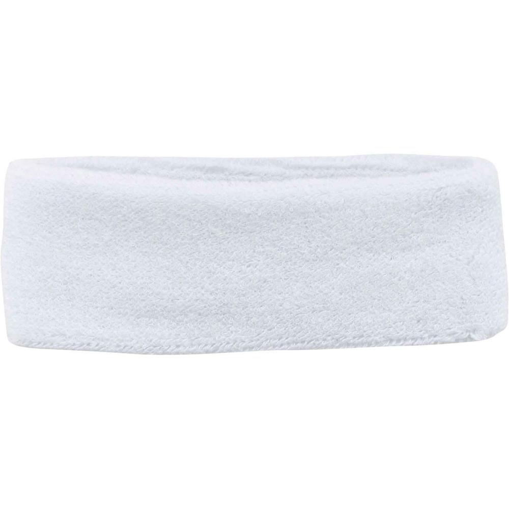 Chill-Its 6550 White Head Sweatband - White - Terrycloth - 24 / Carton