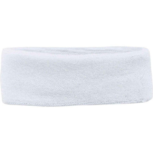 Chill-Its 6550 White Head Sweatband - White - Terrycloth - 24 / Carton