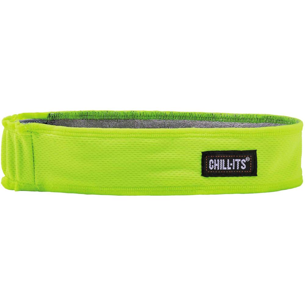 Chill-Its 6605 High-Performance Headband - 6 / Carton - 2" Height x 0.3" Width x 20" Length - Lime - Cloth, Elastic