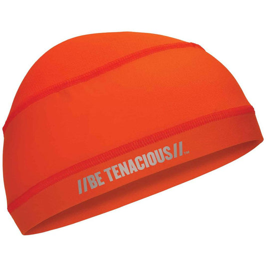 Chill-Its 6632 Cooling Skull Cap - Fabric, Elastic - Orange