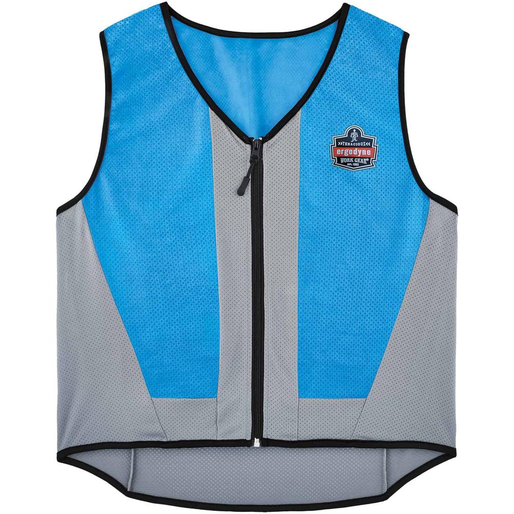 Chill-Its 6667 Wet Evaporative Cooling Vest - PVA - Recommended for: Construction, Landscaping, Sport, Roofing, Gardening, Hiking - Medium Size - Zipper Closure - Polyvinyl Alcohol (PVA), Polyvinyl Al