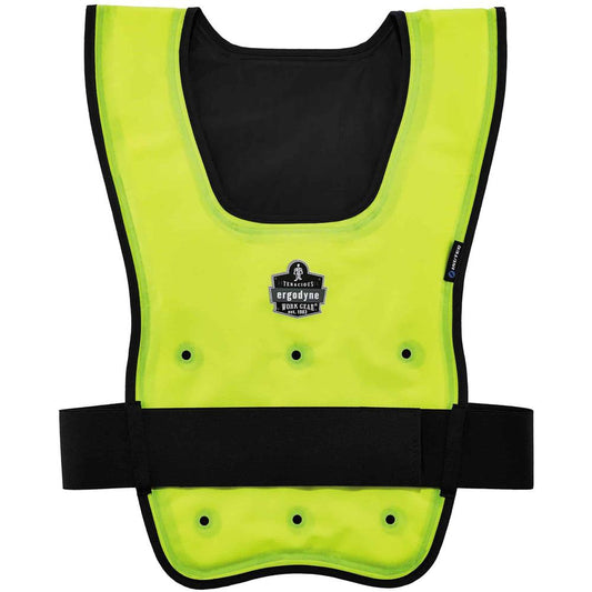 Chill-Its 6687 Economy Dry Evaporative Cooling Vest - Recommended for: Construction, Carpentry, Mining, Landscaping, Biking, Motorcycle, Running - Small/Medium Size - Lime - Machine Washable, Long Las