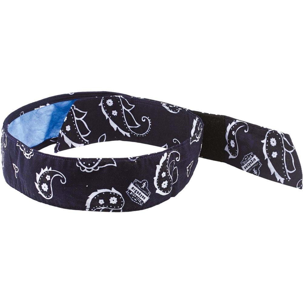 Chill-Its 6705CT Evaporative Cooling Bandana Headband - 0.3" Width x 9.5" Height x 7" Length - 6 / Carton - Navy Western - Polyvinyl Alcohol (PVA)