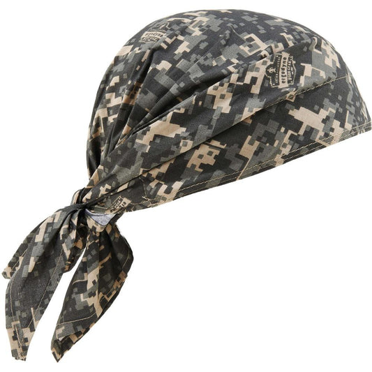 Chill-Its 6710CT Evaporative Cooling Bandana Triangle Hat - 0.5" Width x 9.5" Height x 7" Length - 6 / Carton - Camo - Polyvinyl Alcohol (PVA)