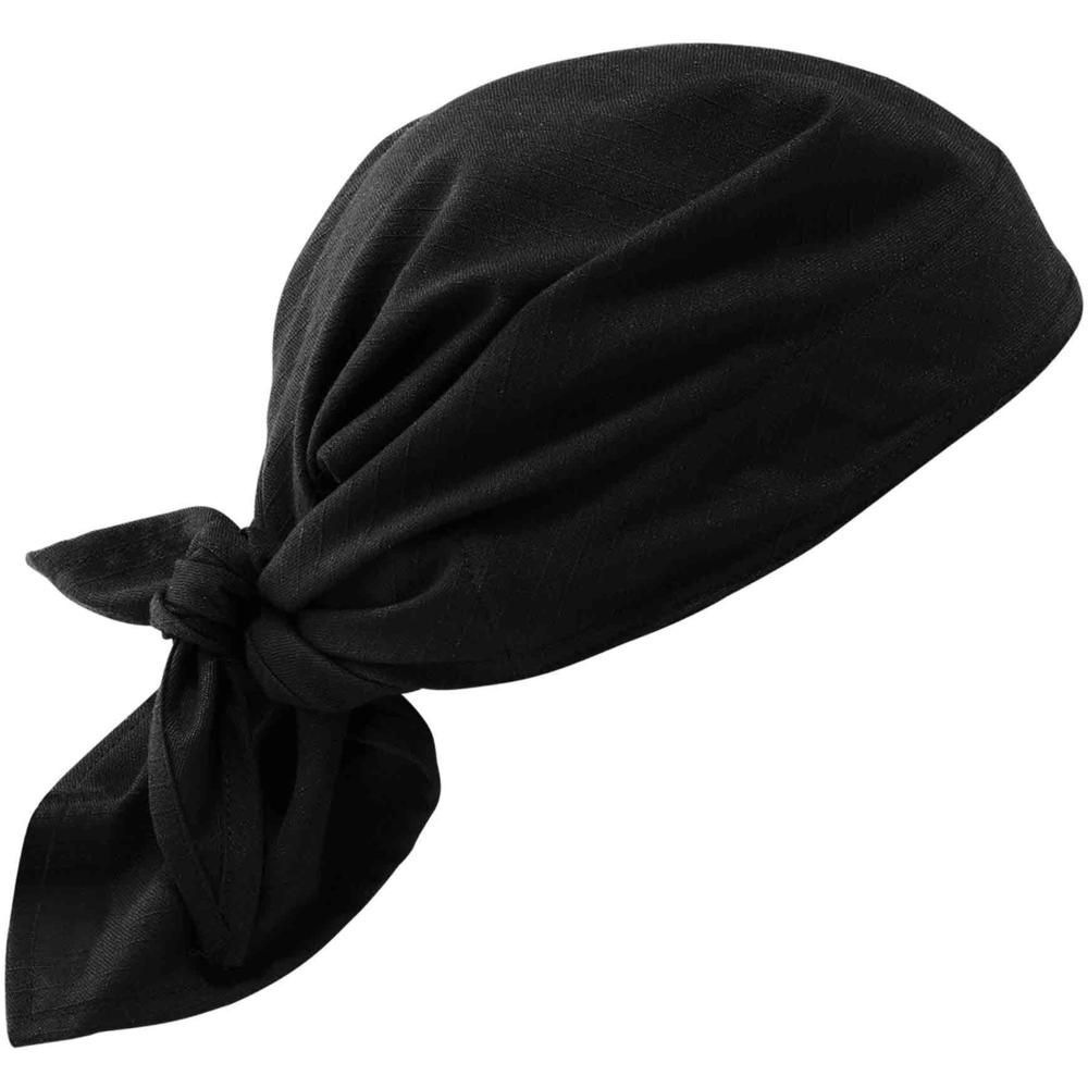 Chill-Its 6710CT Evaporative Cooling Bandana Triangle Hat - 0.5" Width x 9.5" Height x 7" Length - 6 / Carton - Black - Polyvinyl Alcohol (PVA)