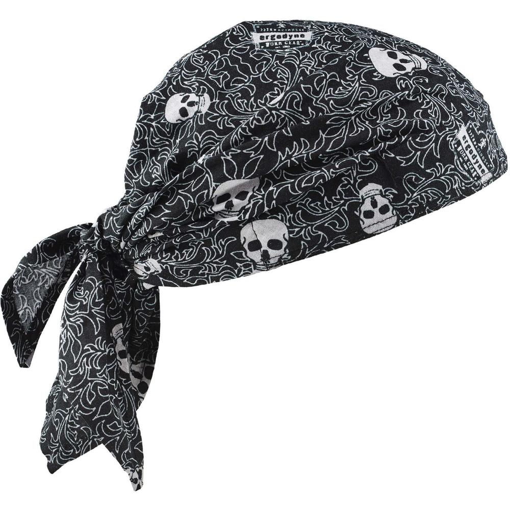 Chill-Its 6710CT Evaporative Cooling Bandana Triangle Hat - 0.5" Width x 9.5" Height x 7" Length - 6 / Carton - Skull - Polyvinyl Alcohol (PVA)