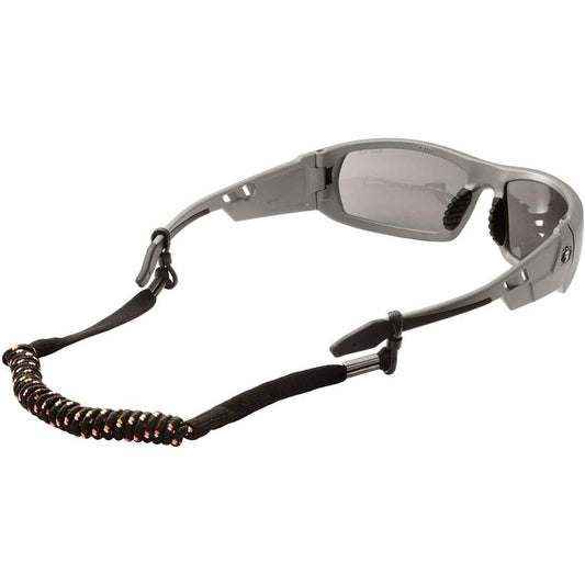 Skullerz 3280 Elastic Coil Eyewear Lanyard - 6 / Carton - 0.3" Height x 1.5" Width x 12" Length - Black - Elastic, Nylon