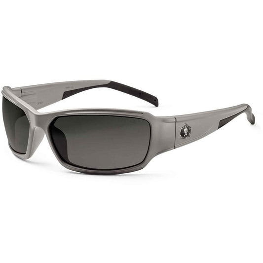 Skullerz THOR Polarized Smoke Lens Matte Gray Safety Glasses - Eye Protection - Matte Gray - Smoke Lens - Durable, Bendable Frame, Flexible Frame, Break Resistant, Non-Slip Temple, Rubber Tipped Templ