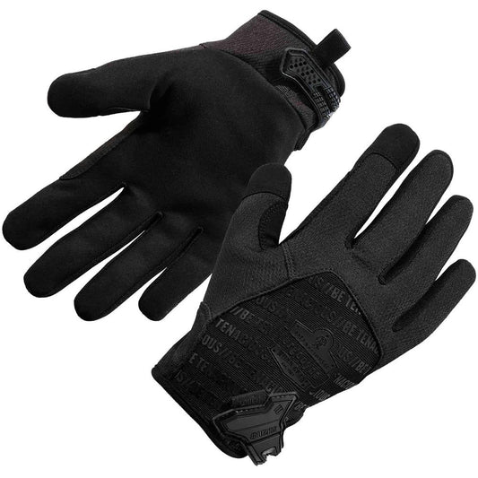 Ergodyne ProFlex 812BLK High-Dexterity Tactical Gloves - Small Size - Black - Touchscreen Capable - Durable Grip, Reinforced Thumb, Flexible, Comfortable, Breathable, Secure Fit, Molded, Pull-on Tab,