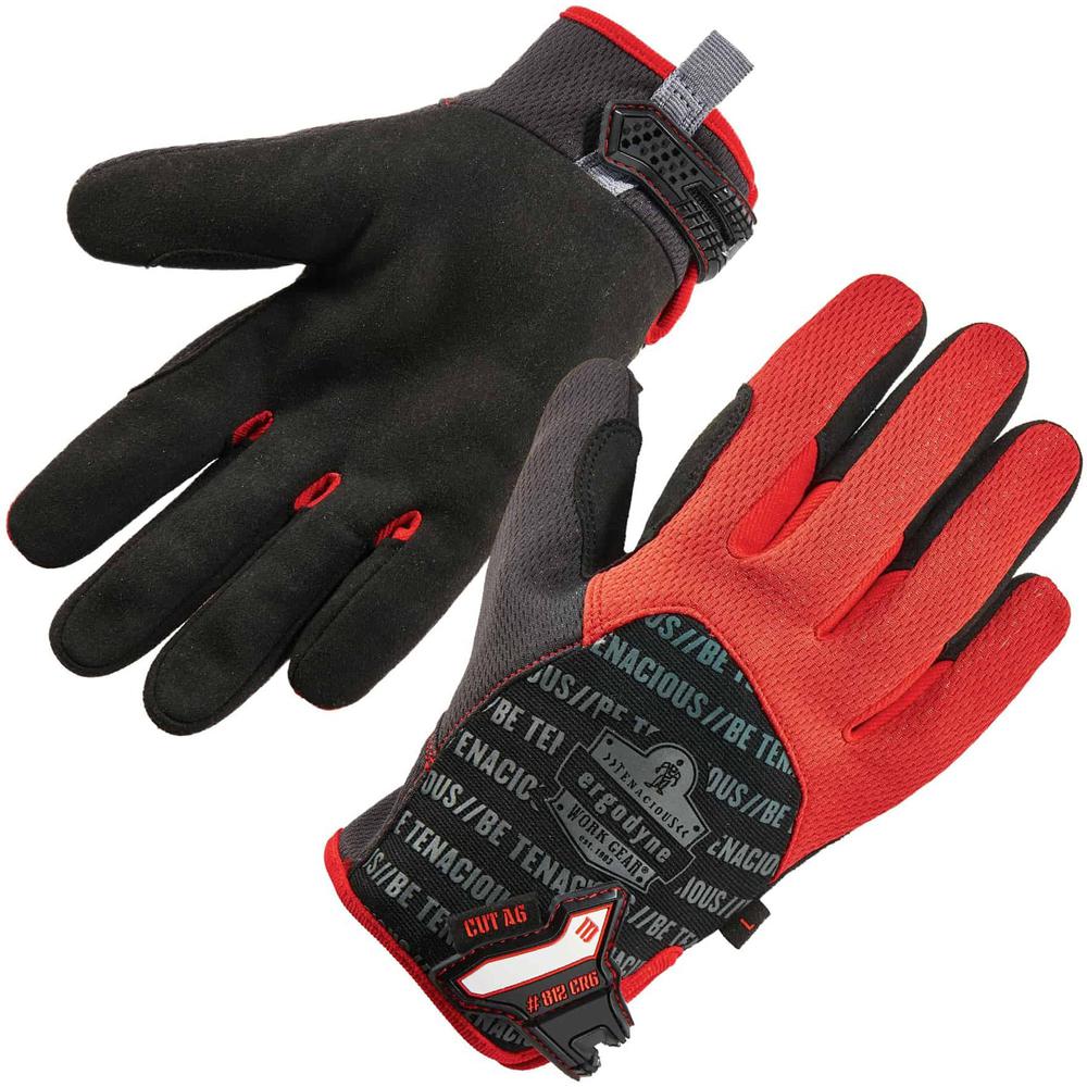 Ergodyne ProFlex 812CR6 Utility Cut-Resistant Gloves - XXL Size - Black - Cut Resistant, Durable Grip, Reinforced Thumb, Flexible, Comfortable, Breathable, Secure Fit, Molded, Pull-on Tab, ID Tab, Mac