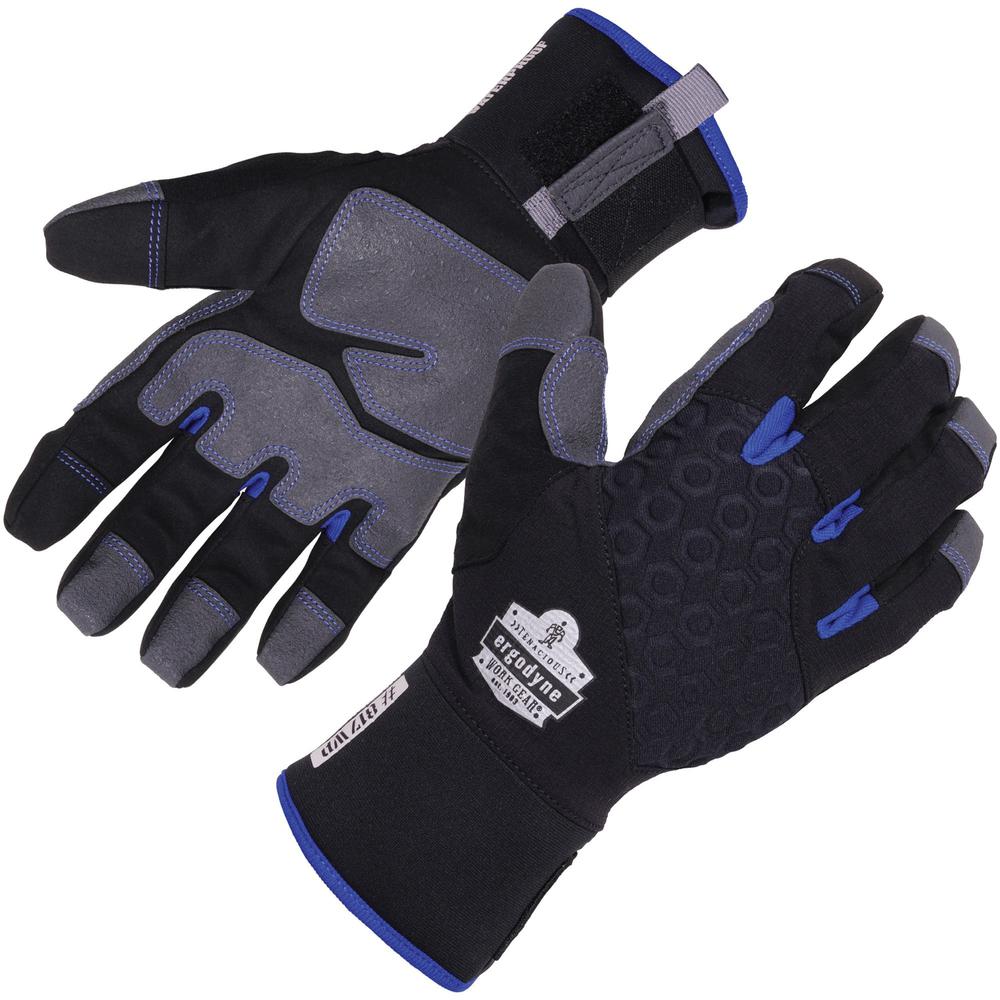 Ergodyne ProFlex 817WP Reinforced Thermal Waterproof Winter Work Gloves - Thermal Protection - Small Size - Black - Touchscreen Capable - Reinforced, Water Proof, Machine Washable, Windproof, Weather