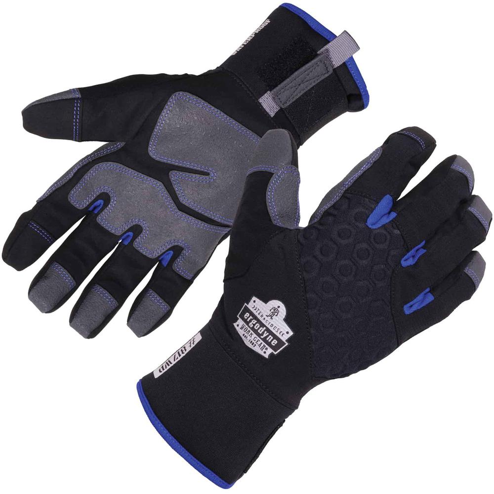 Ergodyne ProFlex 817WP Reinforced Thermal Waterproof Winter Work Gloves - Thermal Protection - Medium Size - Black - Touchscreen Capable - Reinforced, Water Proof, Machine Washable, Windproof, Weather