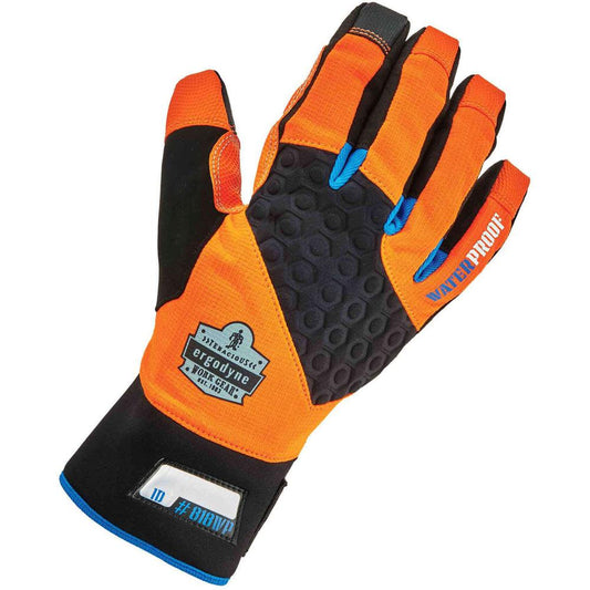 Ergodyne ProFlex 818WP Performance Thermal Waterproof Winter Work Gloves - Thermal Protection - Small Size - Orange - Touchscreen Capable - Water Proof, Machine Washable, Windproof, Weather Resistant,