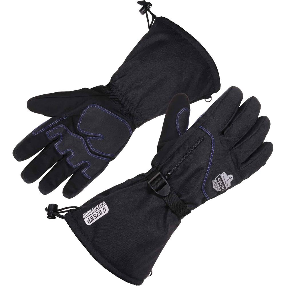 Ergodyne ProFlex 825WP Thermal Waterproof Winter Work Gloves - Thermal Protection - Small Size - Black - Touchscreen Capable - Dual Layer, Water Proof, Wind Resistant, Moisture Resistant, Reinforced F