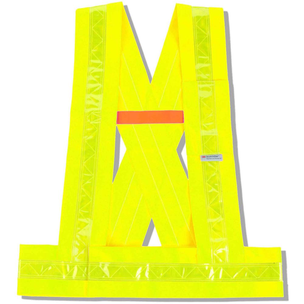 GloWear 8140BA Type O Class 1 Breakaway Sash - Medium/Large Size - Polyester - Lime - Pocket, Reflective - 1 Each