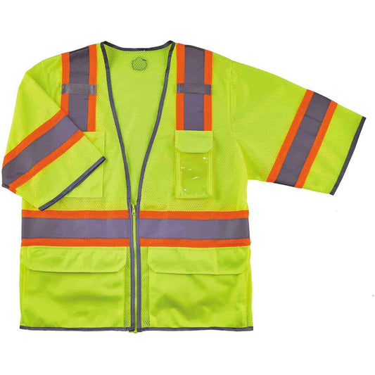 GloWear 8346Z Two-Tone Hi-Vis Class 3 Surveyor Vest - Recommended for: Gloves, Tablet, Notebook, Accessories, Flagger, Airport, Baggage Handling, Forestry, Utility, Parking Attendant, ... - Small/Medi