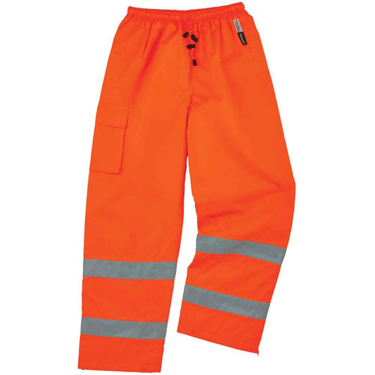 GloWear 8925 Class E Thermal Pants - For Weather Protection - 3-Xtra Large Size - Orange - Polyester, Polyurethane, Thinsulate