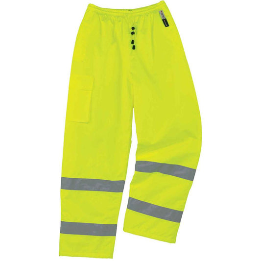 GloWear 8925 Class E Thermal Pants - For Weather Protection - Medium (M) Size - Lime - Polyester, Polyurethane, Thinsulate