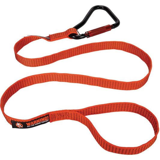 Squids 3148 Tool Lanyard - XL Locking Carabiner + Loop, 80lbs / 36kg - 1 Each - 80 lb Load Capacity - Standard - Carabiner Attachment - 2" Height x 12" Width x 76" Length - Orange - Nylon Webbing