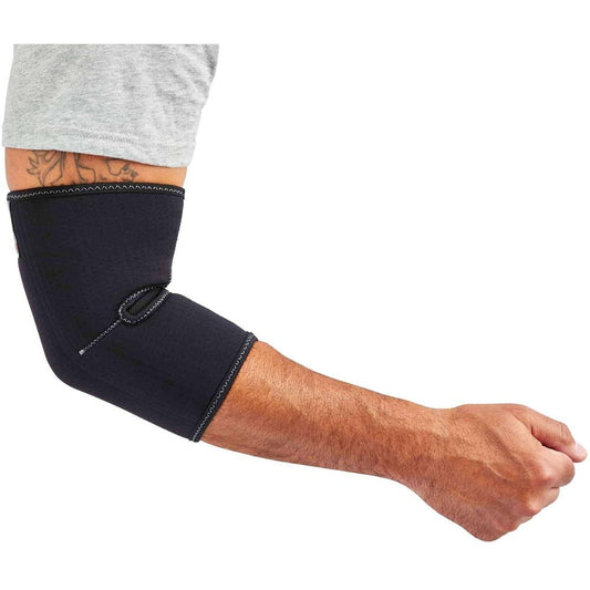 Ergodyne ProFlex 650 Neoprene Elbow Sleeve - 9" - 10" Elbow Circumference - Black - Neoprene, Spandex