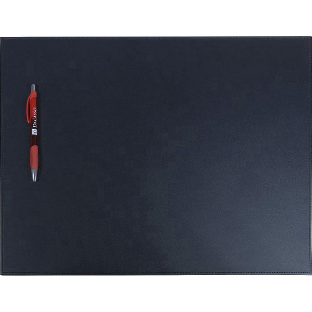 Dacasso Leatherette Conference Table Pad - Rectangular - 17" Width - Leatherette, Velveteen - Black