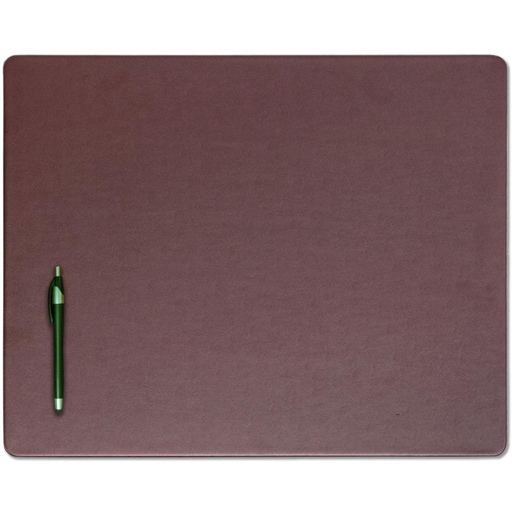 Dacasso Leatherette Conference Table Pad - Rectangular - 20" Width - Leatherette, Velveteen - Chocolate Brown